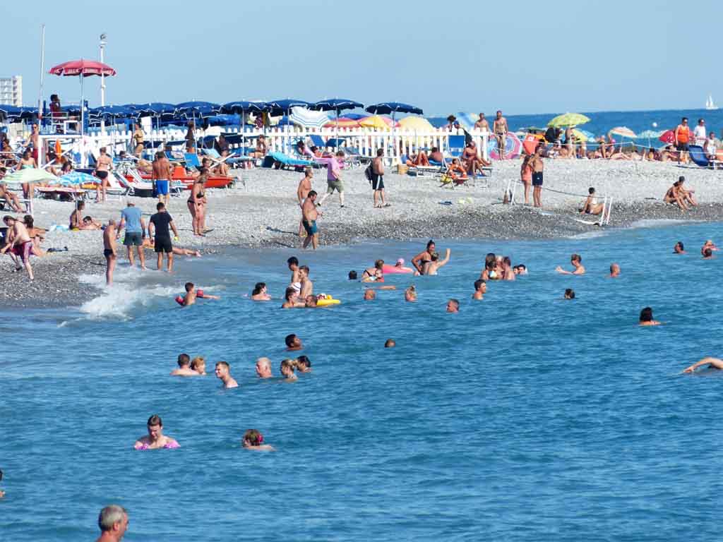 La spiaggia di Ventimiglia