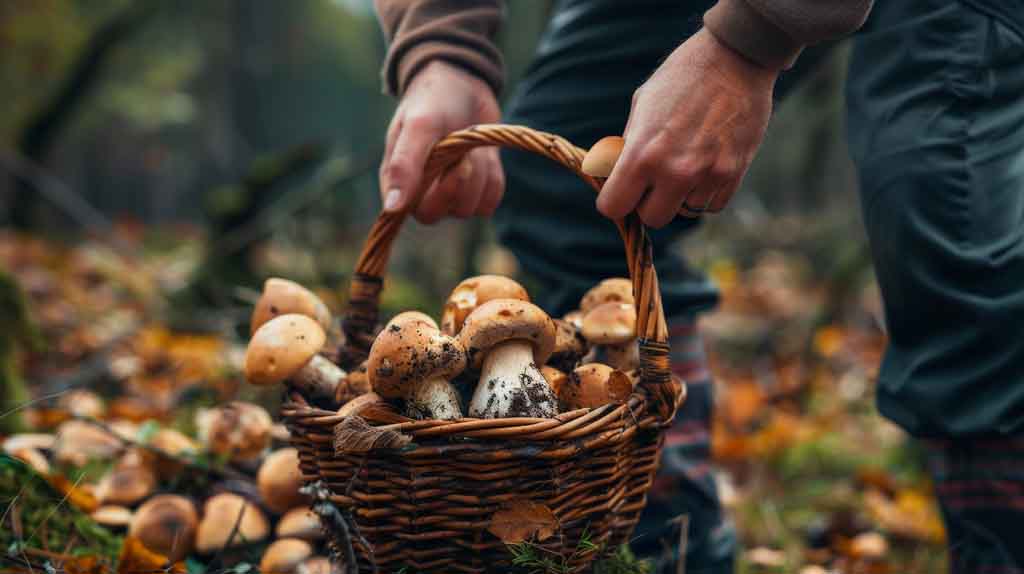 Raccolta funghi in Valle Arroscia